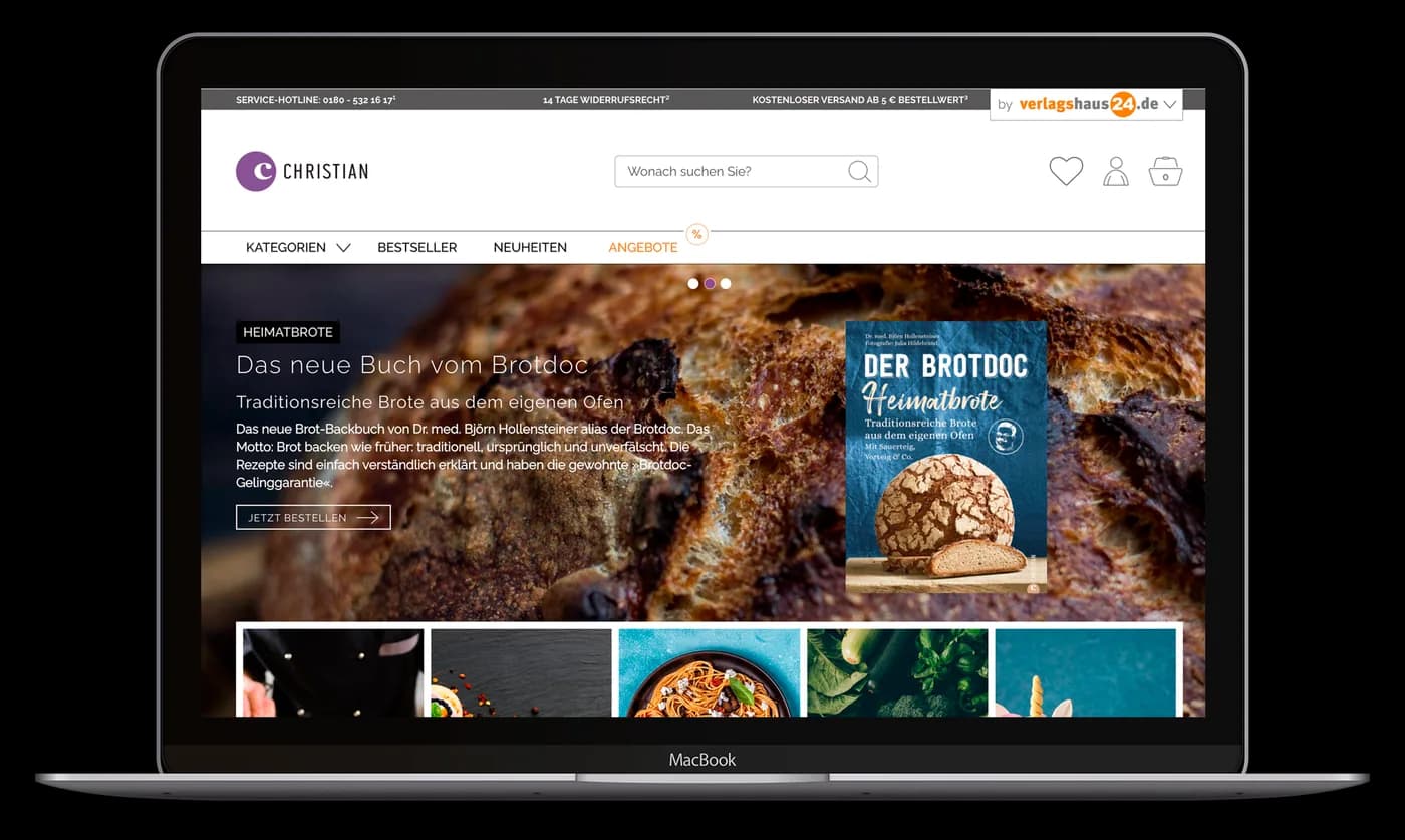 Publisher-specific pages with custom header design and color schemes